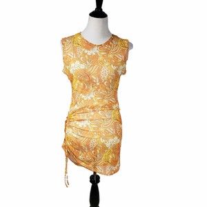 Windsor size Large Orange Bathing Suit CoverUp Cover-Up Dress Sheer